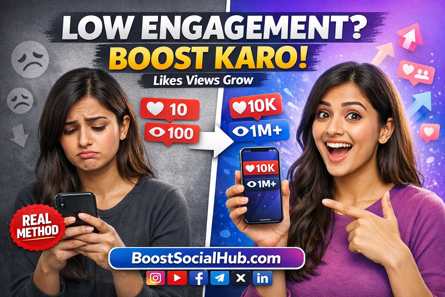 Low Engagement Problem Solve Kaise Kare (Likes Views Boost Guide)