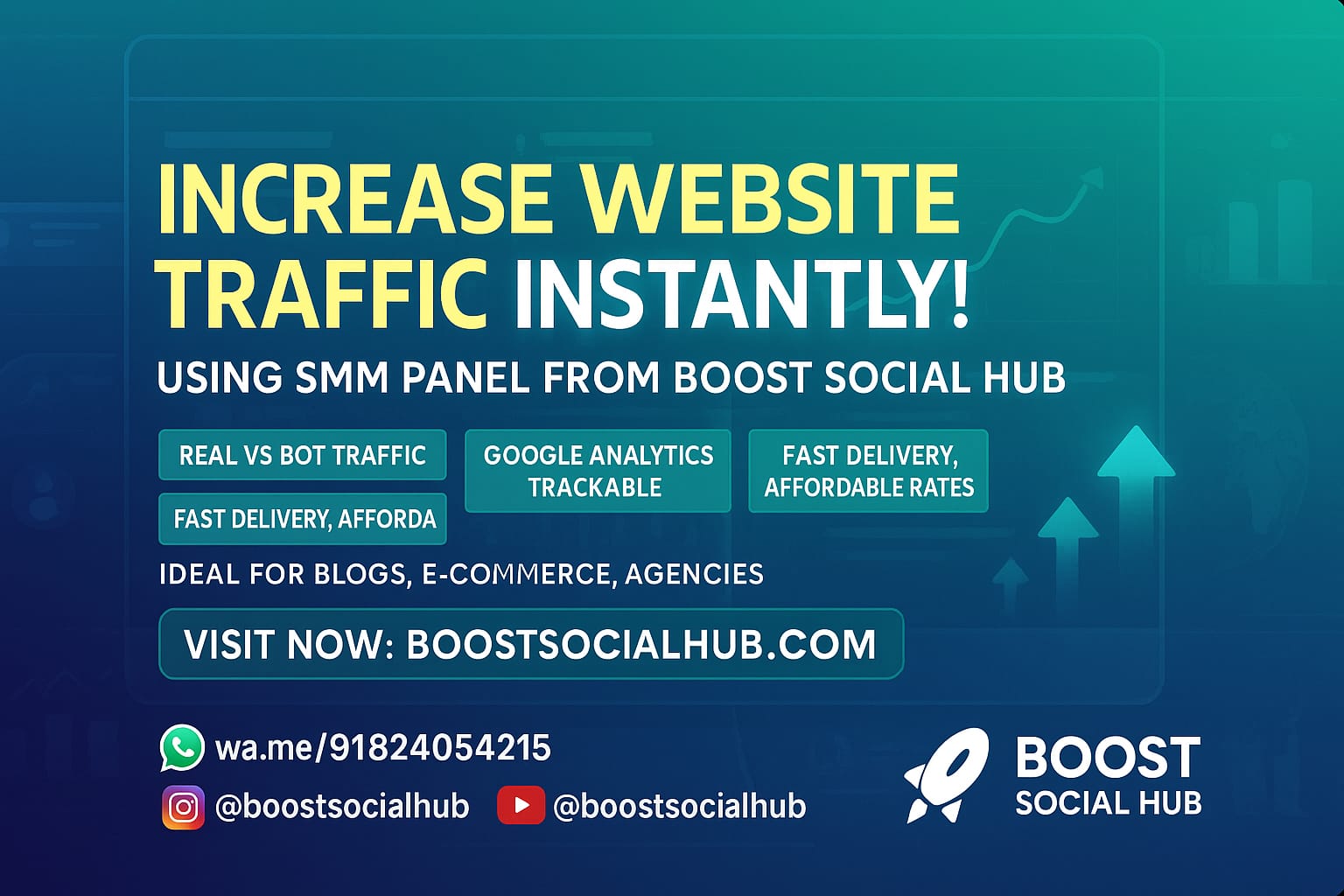 INCREASE WEBSITE TRAFFIC INSTANTLY WITH BOOST SOCIAL HUB